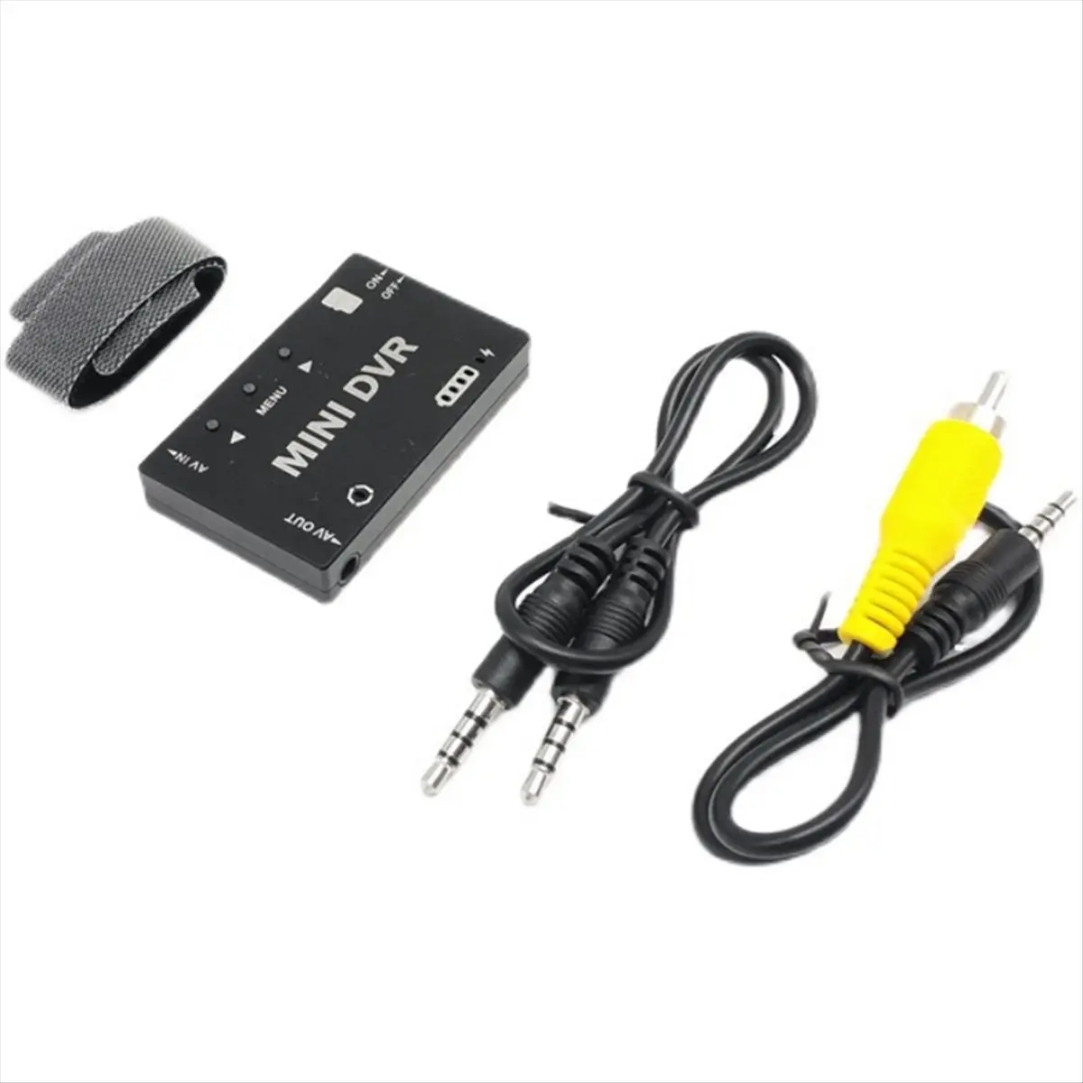DT75BG Mini FPV DVR Video Audio Recorder NTSC/PAL Built-in 3.7V 400mah Battery for FPV RC Multicopters VR Goggle Monitor Black