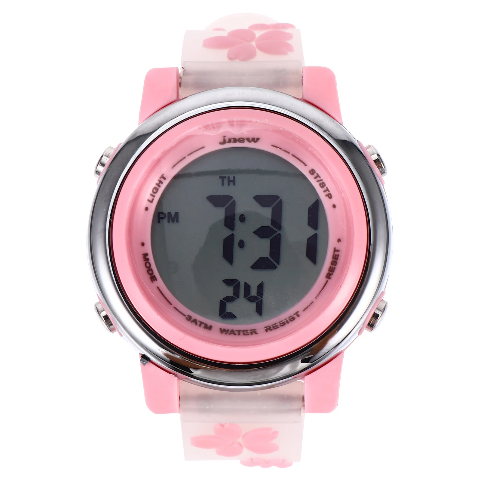 1Pcs Waterproof Digital Watch Cartoon Flower Pattern Electronic Wristwatch Comfortable Durable Lovely Gift