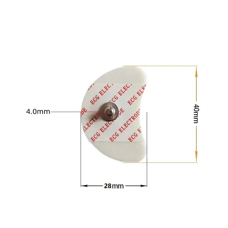 Adult or Pediatric Multi Sizes 50 PCS White Foam Disposable ECG Electrodes Medical Electrode Patch Nonwoven ECG Electrode Pads