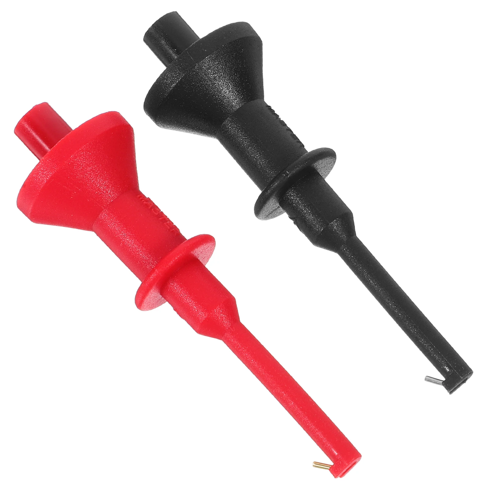 

2pcs Multimeter Test Hook Clips 4Mm Threaded Connector For Ic Breadboard Voltage Testing Probe Needle Clamp Accessories