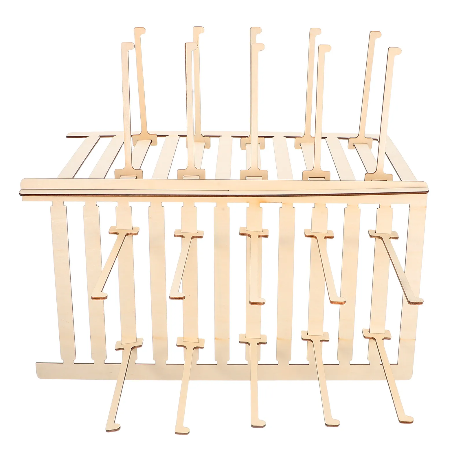 Wood Jewelry Display Stand Multifunctional Organizer Natural Wood Jewelry Rack for Necklaces Bracelets Rings Home Store Display