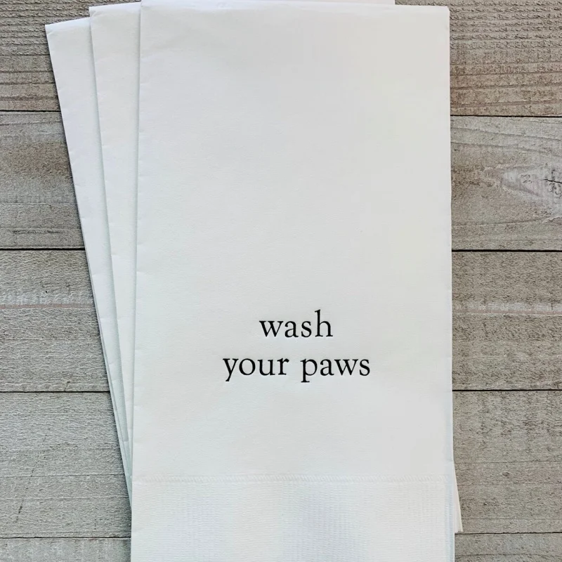 

50pcs Personalized Hand Guest Towels Paper Bathroom Napkins Disposable Lots of colors to choose from! Wash Your Paws