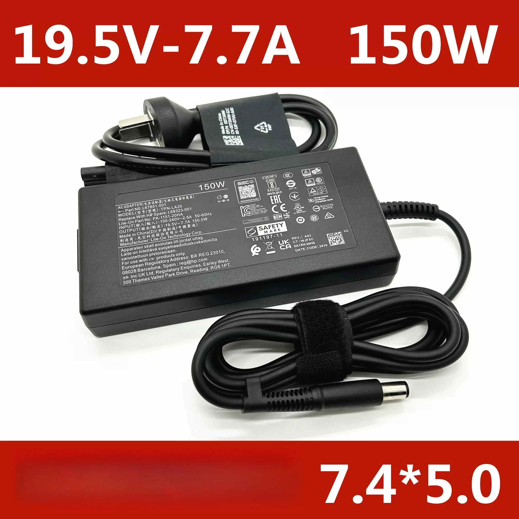 

Genuine 150W Power Adapter Charger 19.5V 7.7A TPN-LA20 for HP All-in-One PC