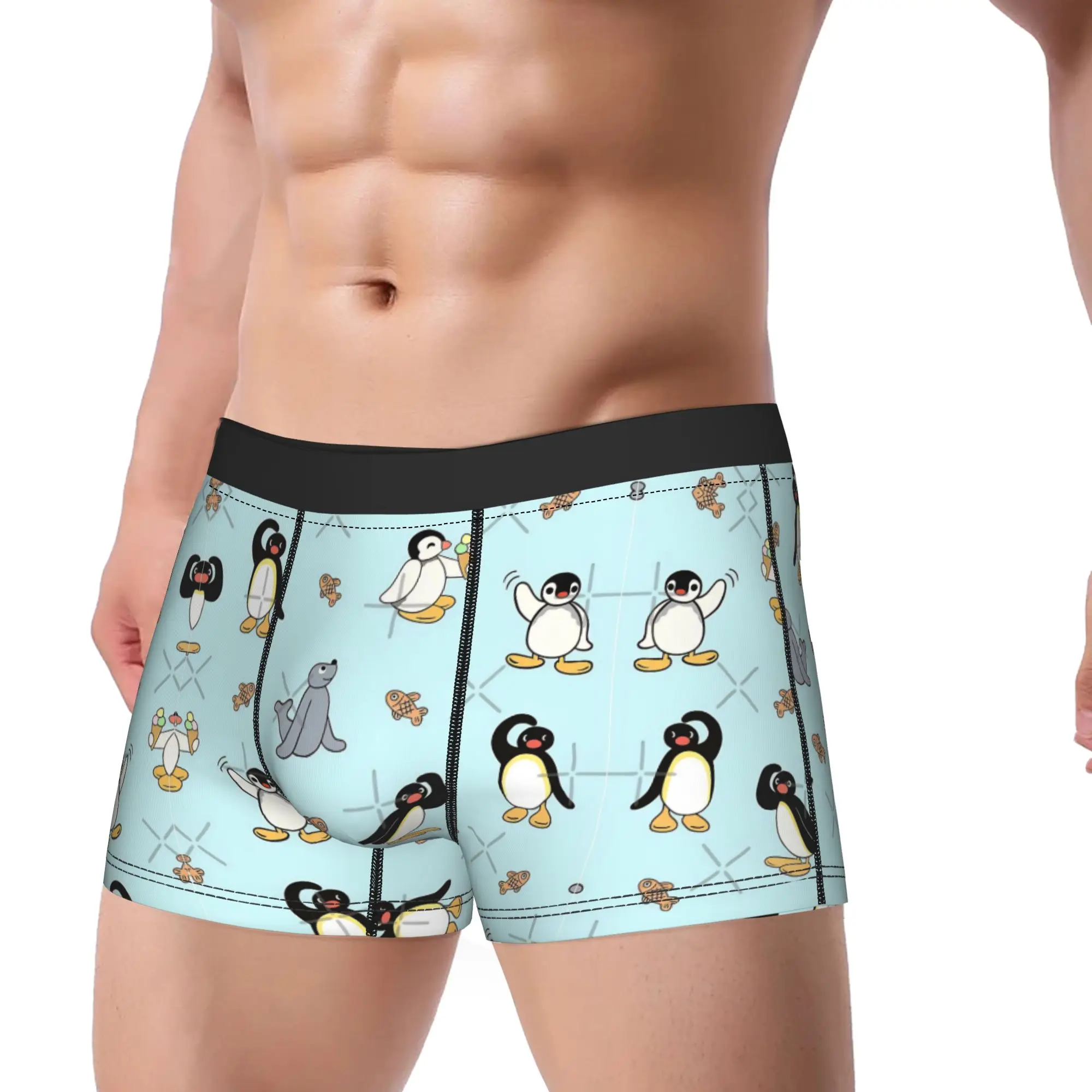Pingus cartoon penguin Merch Boxers Shorts Funny Underwear  Boxer Pants Gag Gifts For Men