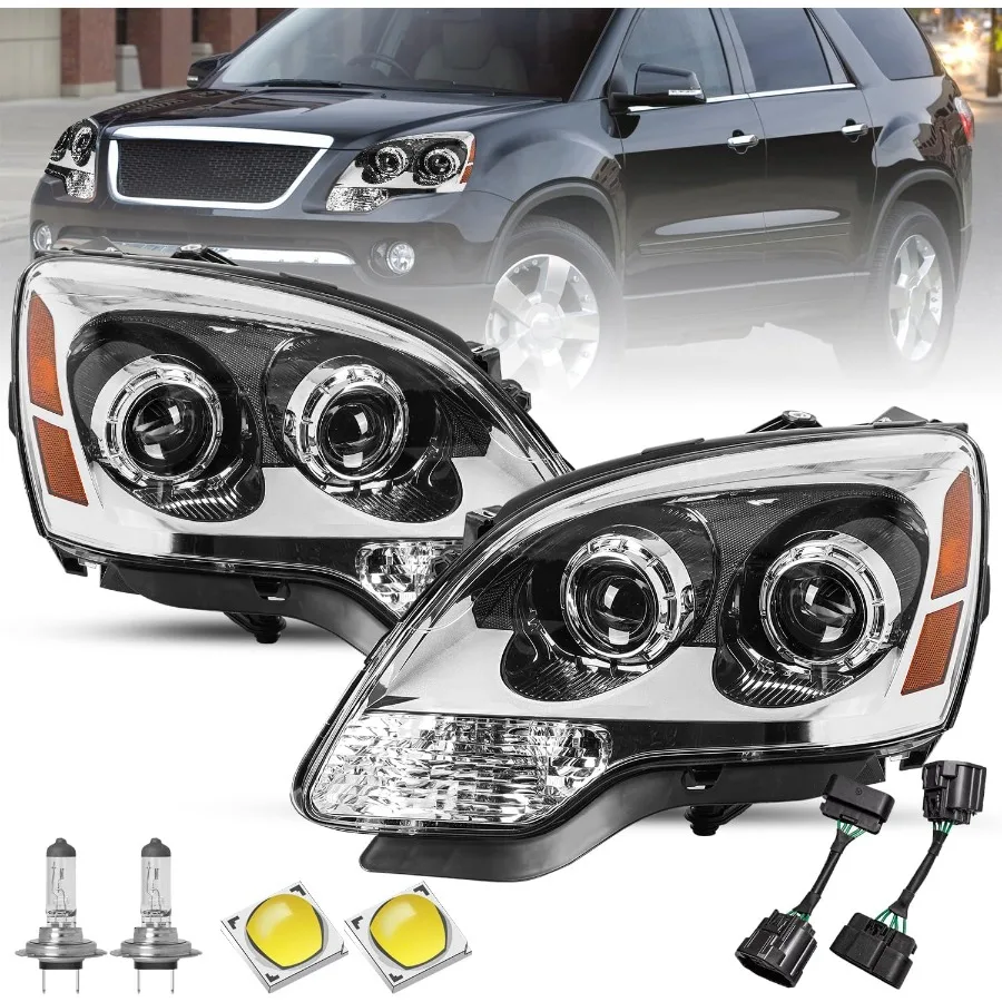 

Замена галогенной модели фар в сборе, подходит для проектора GMC Acadia 20072012 4-дверного седана OE Style, заводская фара с W