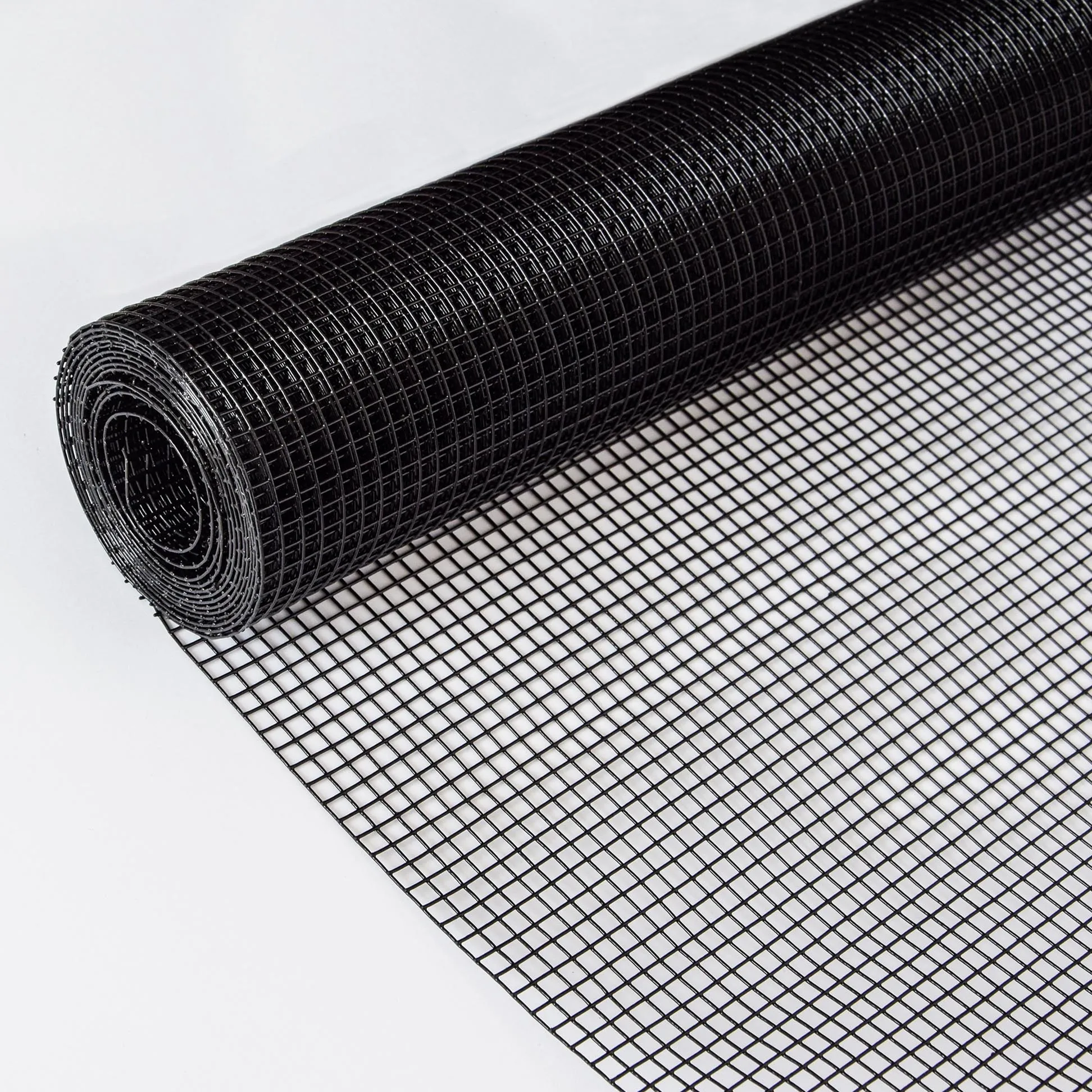 19 Gauge 0.25 Inch Black PVC Hardware Cloth 36 Inch 50 Ft Chicken Coop Fence Vinyl Coated Steel Wire Black Steel Trellis Gate