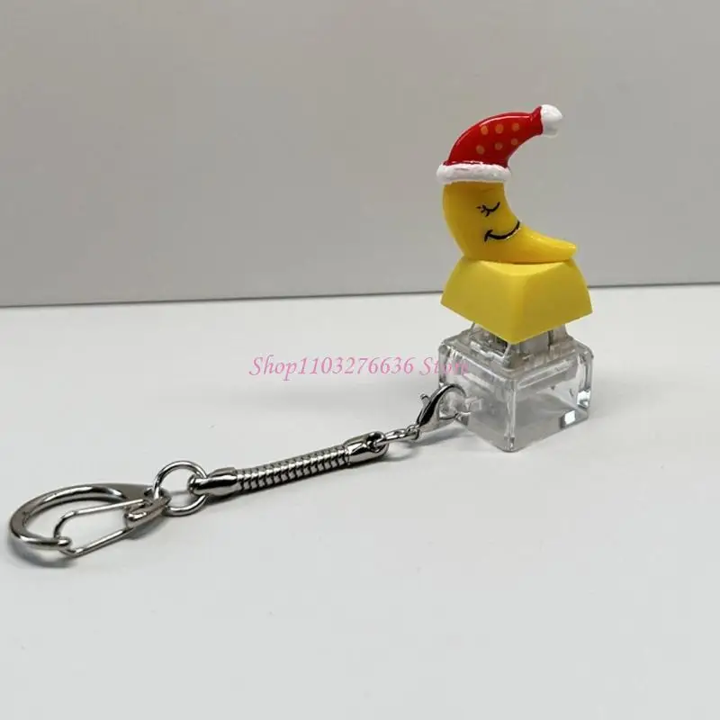 R6FD Mechanical Keyboard Relief Keychain Durable ABS Office Desk Gadget