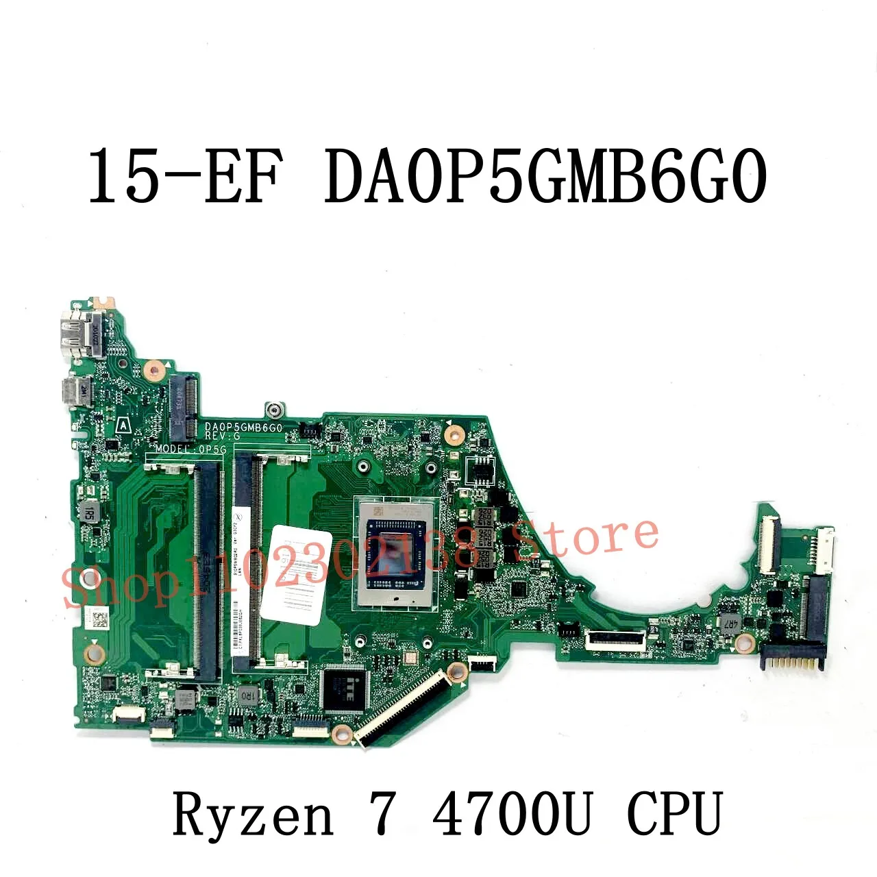 Carte mère d'ordinateur portable pour HP 15-EF 15Z-EF 15S-EQ, carte mère, DA0P5GMB6G0, AMD R5 4500U, R7 4700U CPU, 100% testé OK, haute qualité