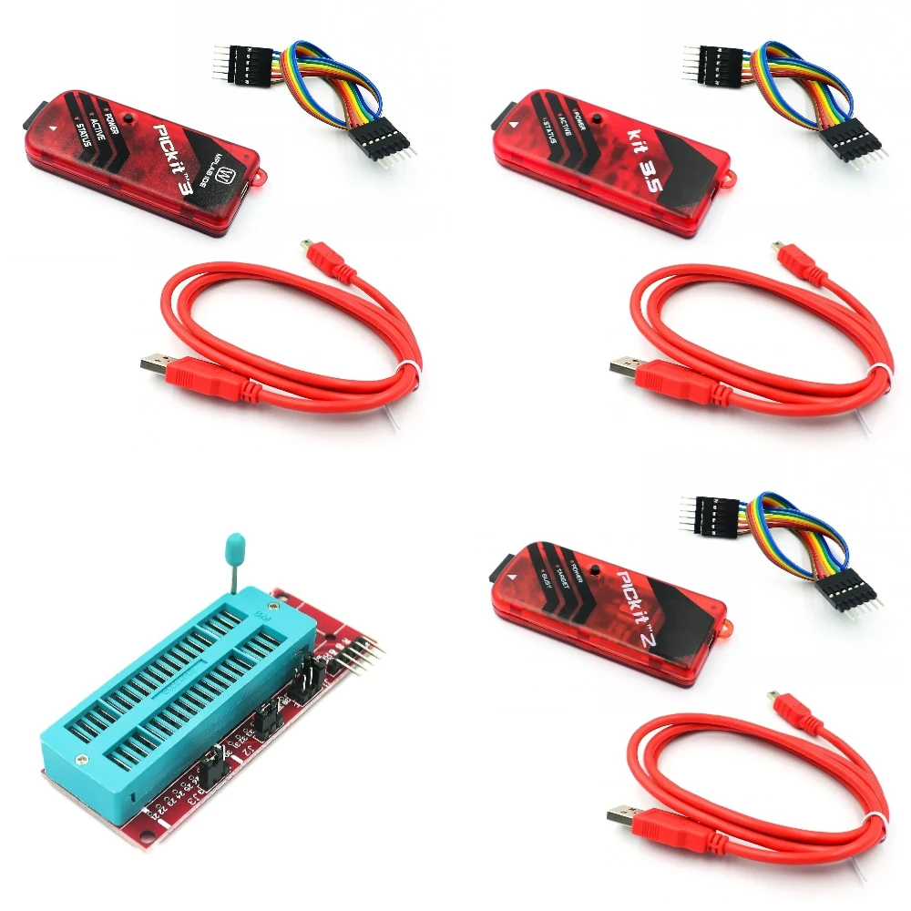 PICKit2 PICKIT3 PICKit3.5 Programmer emulator downloader burner + Programming Adapter Universal Programmer Seat