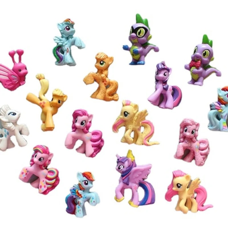 Hasbro Genuine My Little Pony Figures Anime Twilight Sparkle Rainbow Dash Applejack Cute Kawaii Models Dolls Toys Kids Gift