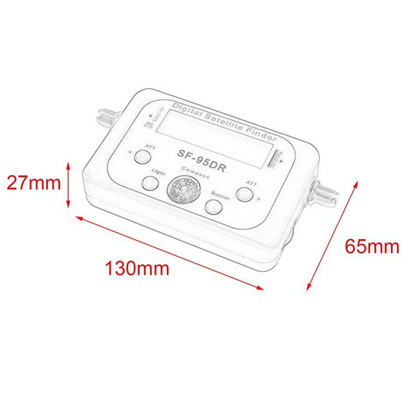 1 PCS SF-95DR Satellite Signal Meter Digital Satellite Finder 950-2150Mhz Blue Plastic Mini LCD Display Digital Satfinder