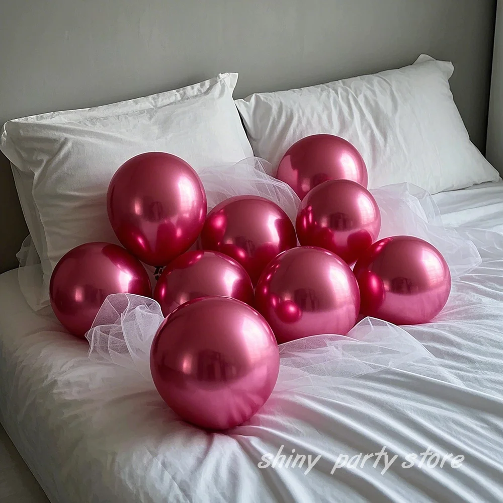 

100pcs Metallic Luster Balloons Wedding Birthday Party Decoration Baby Shower Globos Gold Silver Red Green Blue Purple Balloon