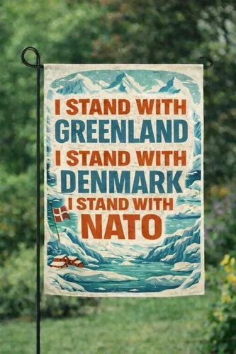 Greenland Not For Sale Flag, I Stand With Greenland Garden Flag, Arctic UUI GGX