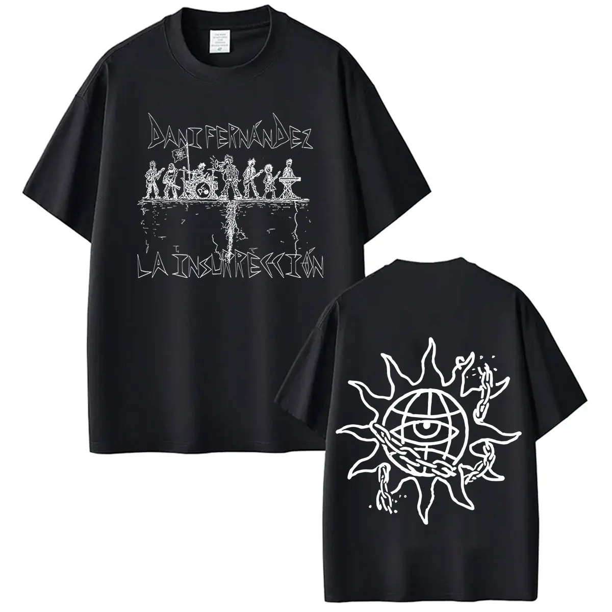 Dani Fernandez La Insurreccion Tour 2026 Print-T-Shirt für Herren und Damen, modisches Vintage-T-Shirt, kurzärmeliges, lockeres Hip-Hop-T-Shirt aus Baumwolle – Detail 7