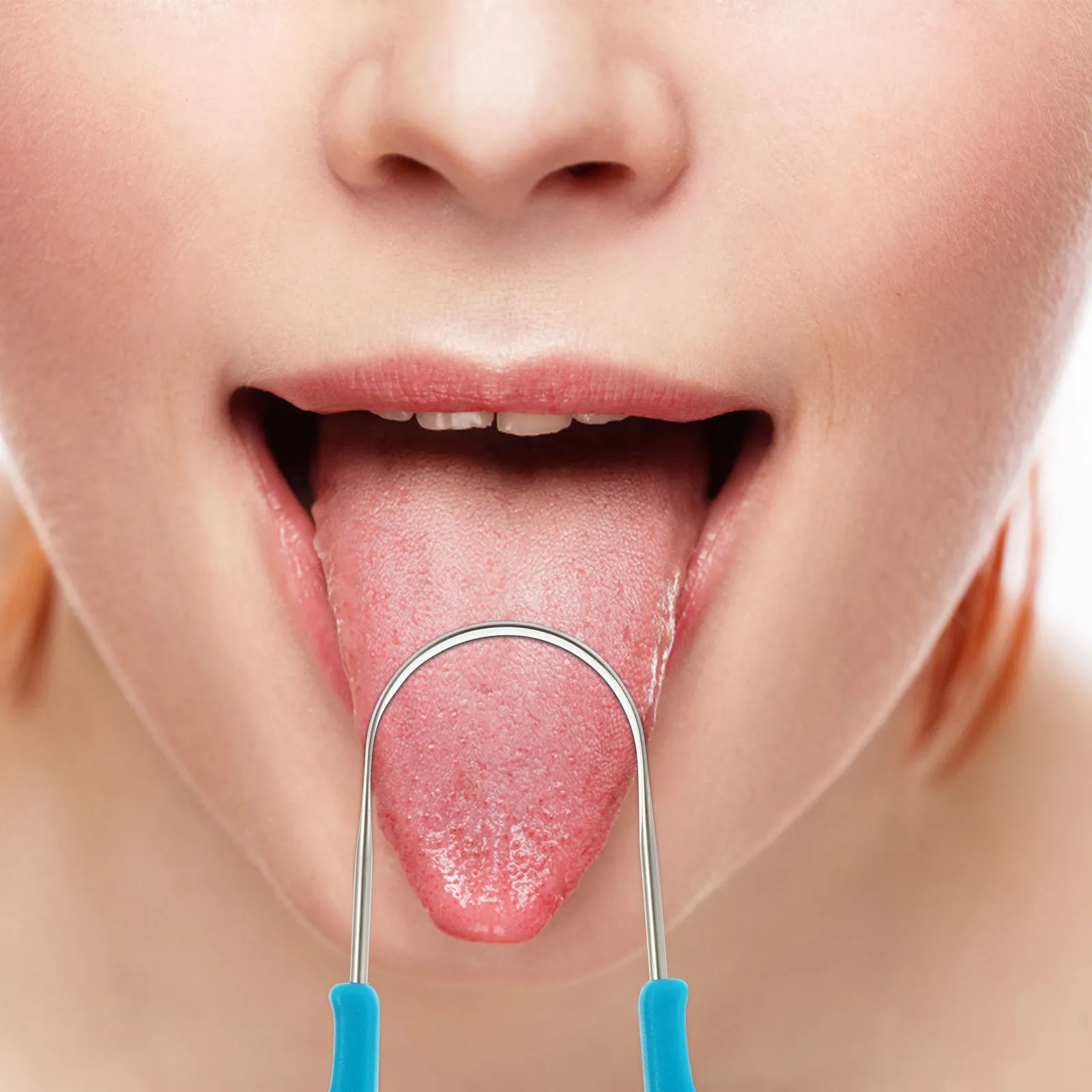 2Pcs Stainless Steel Tongue Scraper U Shape Oral Hygiene Tool for Adults Ergonomic Handle Lightweight Travel Friendly