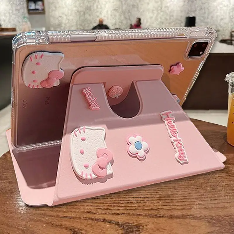 

Cute Hello Kitty Smart Case For Xiaomi Pad 7 11.2in Mi Pad 6/6Pro 11inch 5 5 Pro 11inch Acrylic Rotating Stand Cover