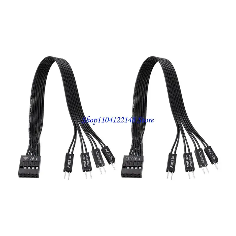 P9FA Front Panel Split 2 Pin Wire Set for Desktop Power and HDD LED Lines
