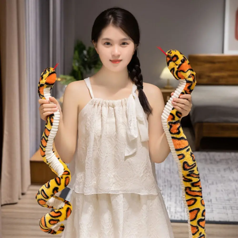 House Holiday Sticking Tongue Snake Colorful Stuffed Animal Boa Soft 120/180cm Boa Snake Stuffed Birthday Gift