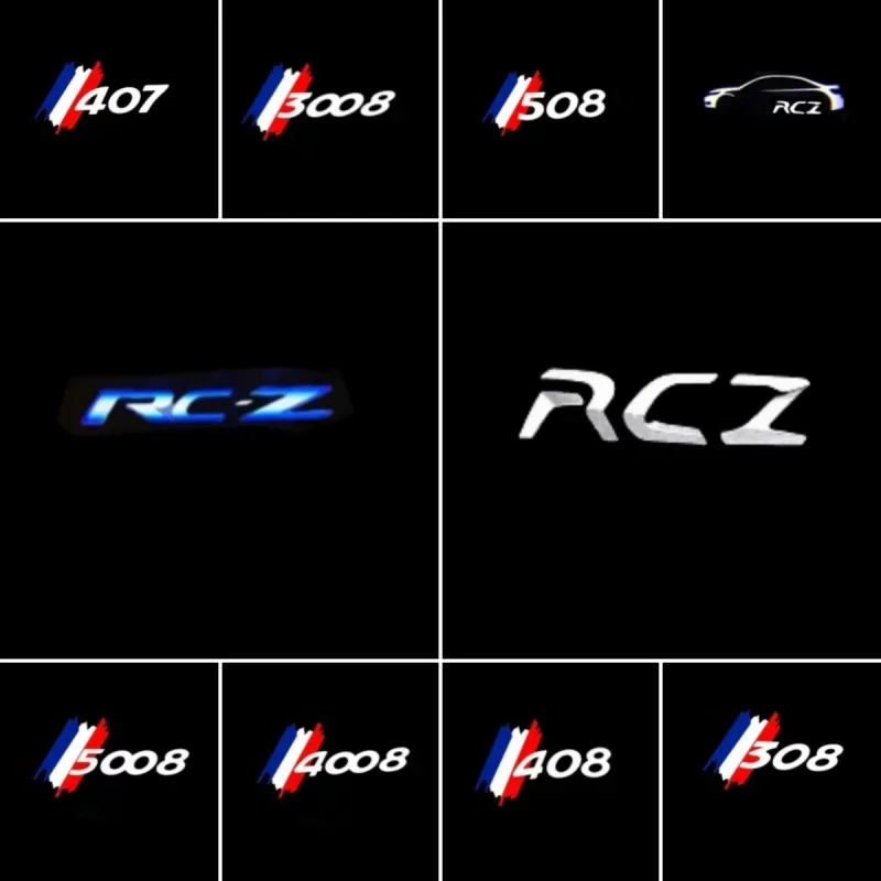 2Pcs LED Car Door Welcome Lights Logo Projector Ghost Shadow Lamp Courtesy Light For Peugeot 3008 308 Rcz 508 5008 407 408 4008