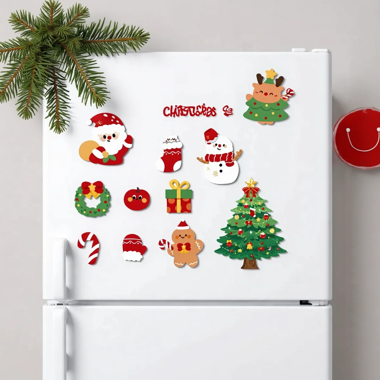 Flexible Rubber Fridge Magnet Laser-Cut Soft Magnetic Fridge Magnet Christmas Fridge Magnet Flexible Rubber For Holiday Gift