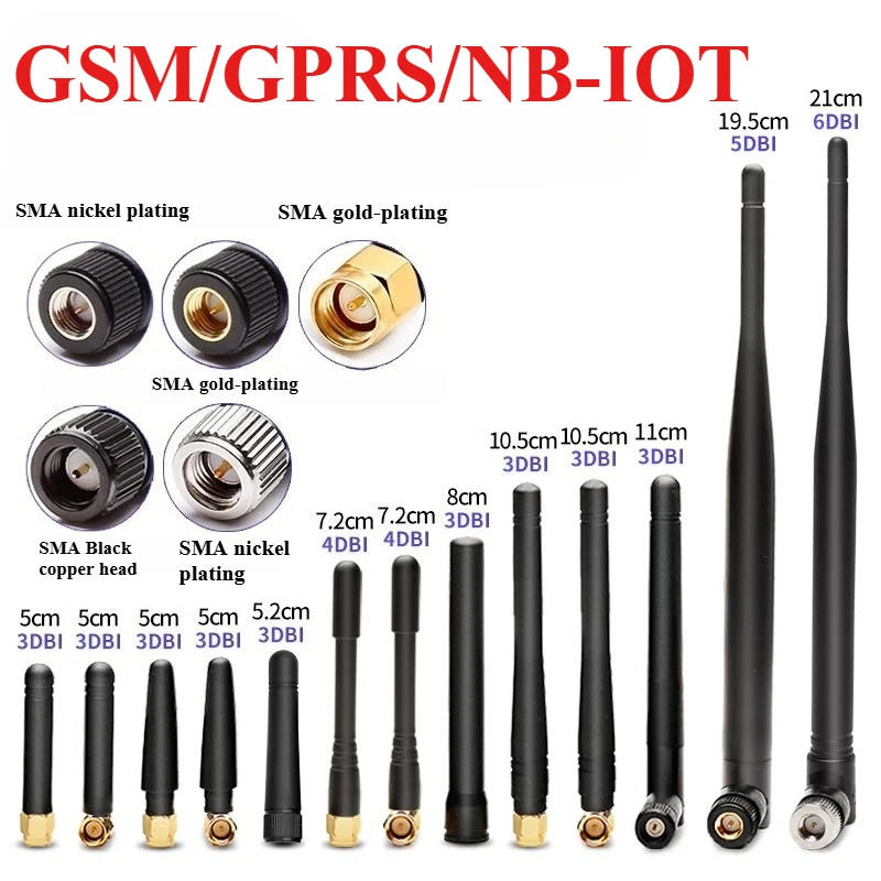1Pcs 868MHz 915MHz Antenna 3dBi-10dBi SMA Male Head GSM.GPRS.2G.3G Antenna Waterproof Rubber Rod Antenna