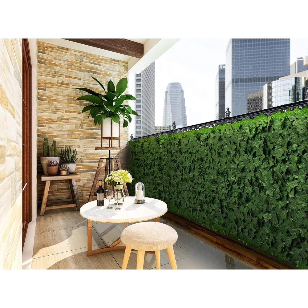 

Artificial Ivy Fence Panel, 39 x 198, Outdoor & Indoor Privacy Screen, Durable Faux Hedge for Decor