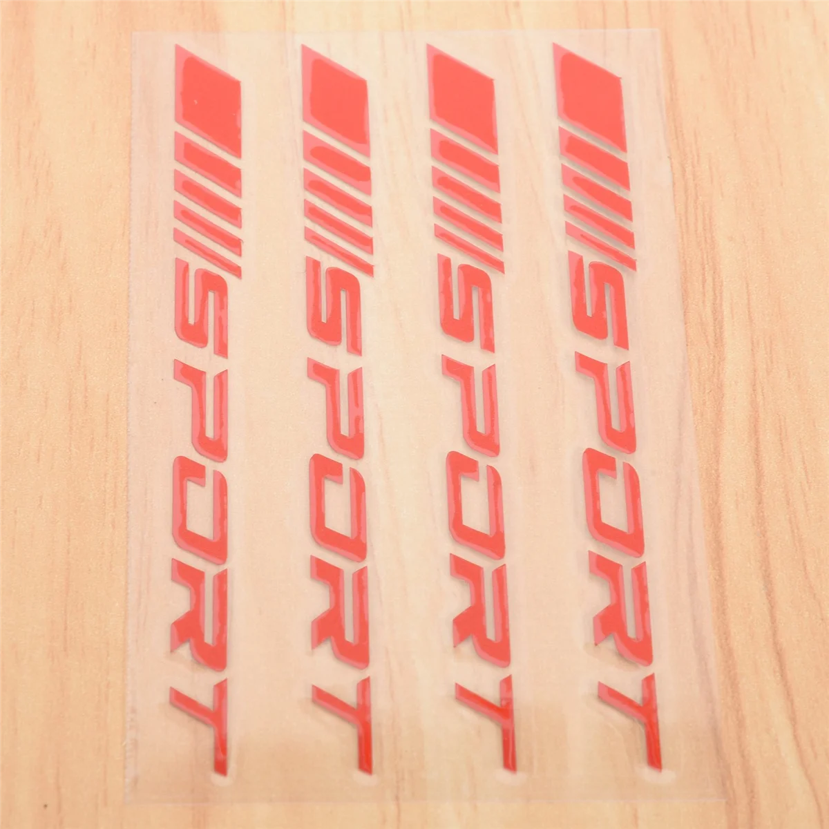 Sport Decal Sticker Wheels Rims Racing Car Sticker Self Adhesive Car Door Rims Wheel Hub Decal Accessories 4PCS , Red