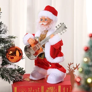 Santa Claus doll for children, electric musical, hip Dancing, playing guitar, ornament with music, party decoration, gift for children 8 Main Sales Santa Dance - №5