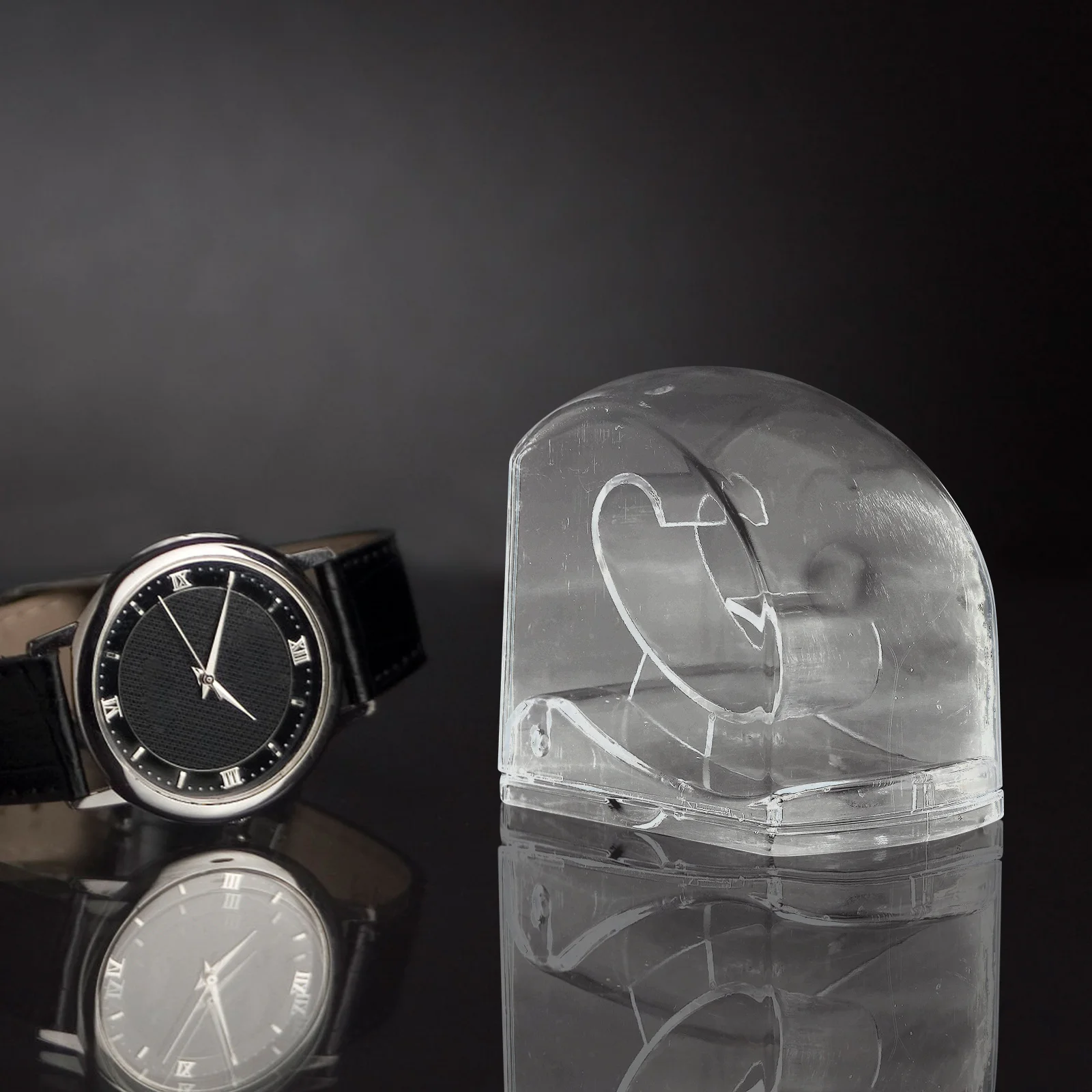 

4Pcs Transparent Watch Display Boxes Plastic Watch Organizer Case Durable Storage Box for Jewelry Travel Home Gift Packing Box