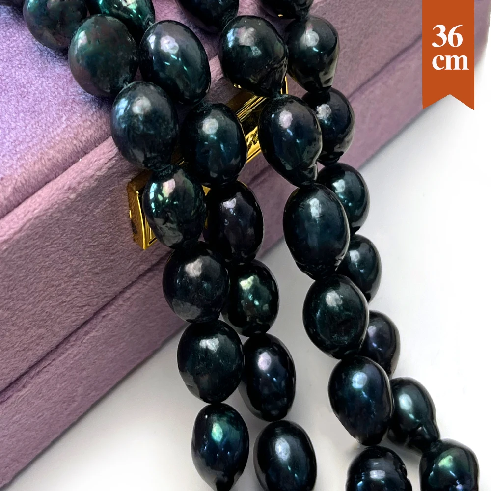 

8-9mm Natural Freshwater Black Pearl Beads Rice Shape 100% Pearl Loose Spacer Beaded for Making Jewelry Necklace Bracelet 36cm