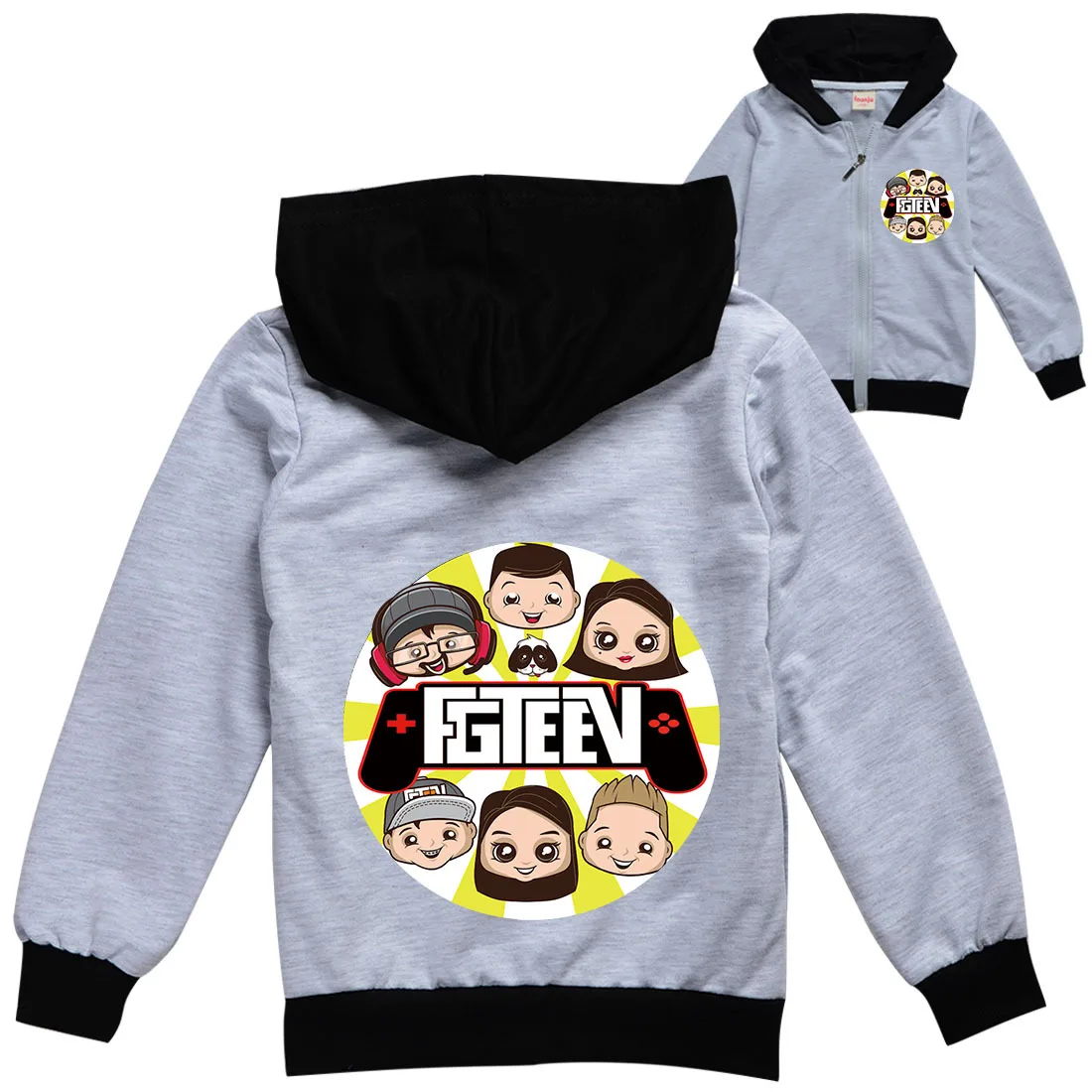 

Youtuber FGTEEV Clothes Kids Hoody Sweatshirts Baby Boys Hoody Jackets with Zipper Toddler Girls Casual Coats Children Outerwear