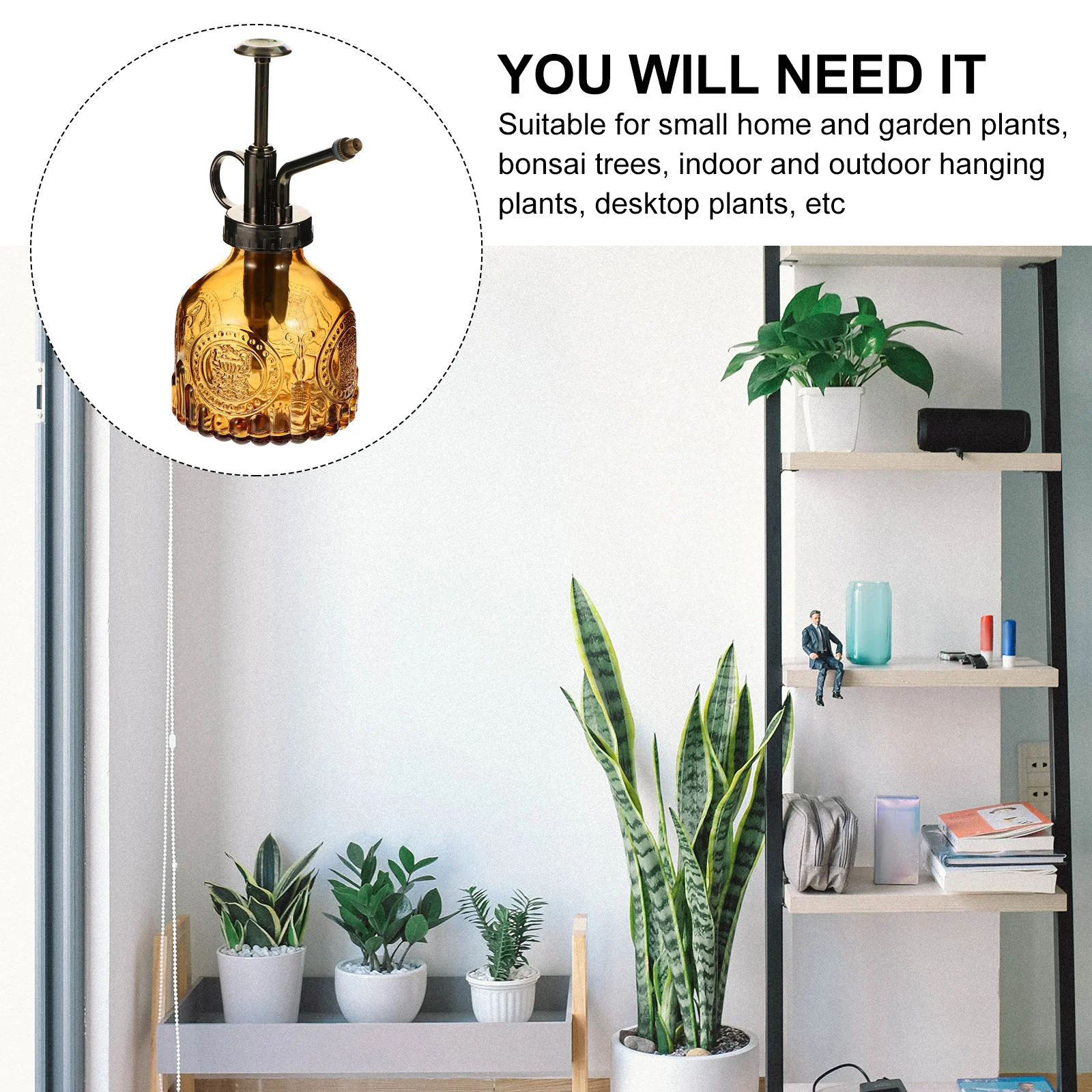 

Glass Sprayer for Misting Houseplants Practical Thumb Pump Watering Tool 120ml Plant Spray Bottle Glass Sprayer