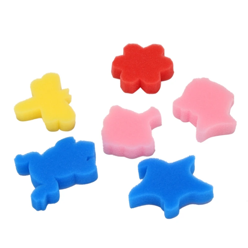 A34M-Early Learning Mini Flower Sponge Painting Brushes مجموعة فرش حرفية للأطفال الشحن عن طريق FBA