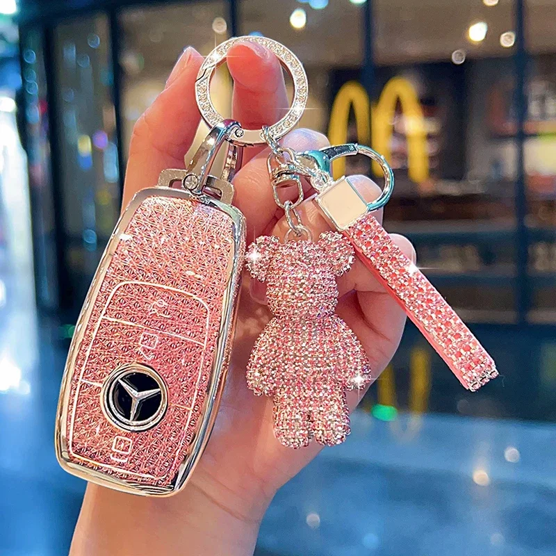 For 2024 Mercedes-Benz GLS450 Key Cover 20/21/22/23/24 GLS400 New Car Pink Female Buckle