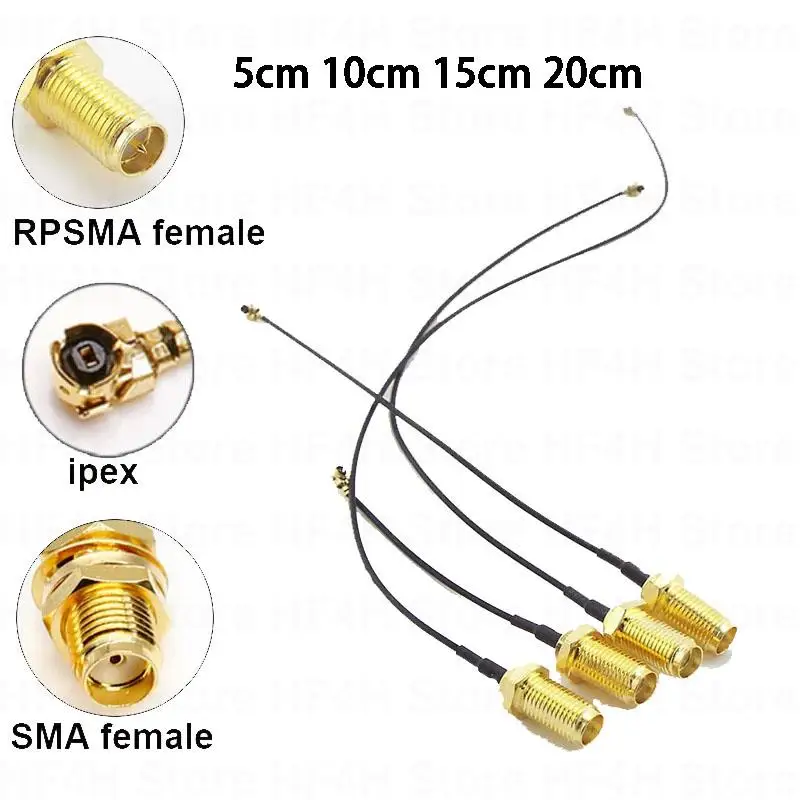 RF Cable SMA Female Connector Cable RP SMA Female to uFL/u.FL/IPX/IPEX UFL to SMA Female RG1.13 Antenna Assembly RP SMA-K B4