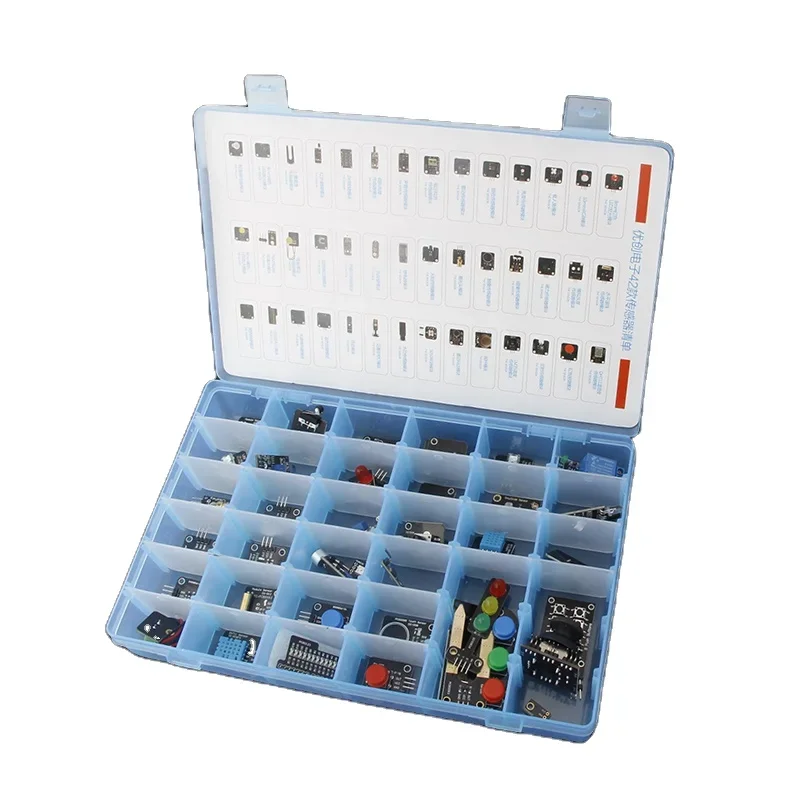 42 Sensor Modules Ultimate Sensor Electric kit For Arduino 5+37 Total 42 Sensor Starter Kit No include  R3 development board