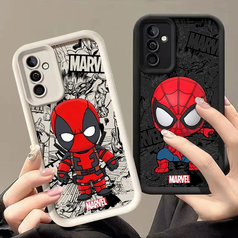 Marvel Spider Man Phone Case For Samsung Note 20 Ultra A03 Core A04 A05 S A01 A06 A20 A30 A50 M12 M13 M15 M34 5G M51