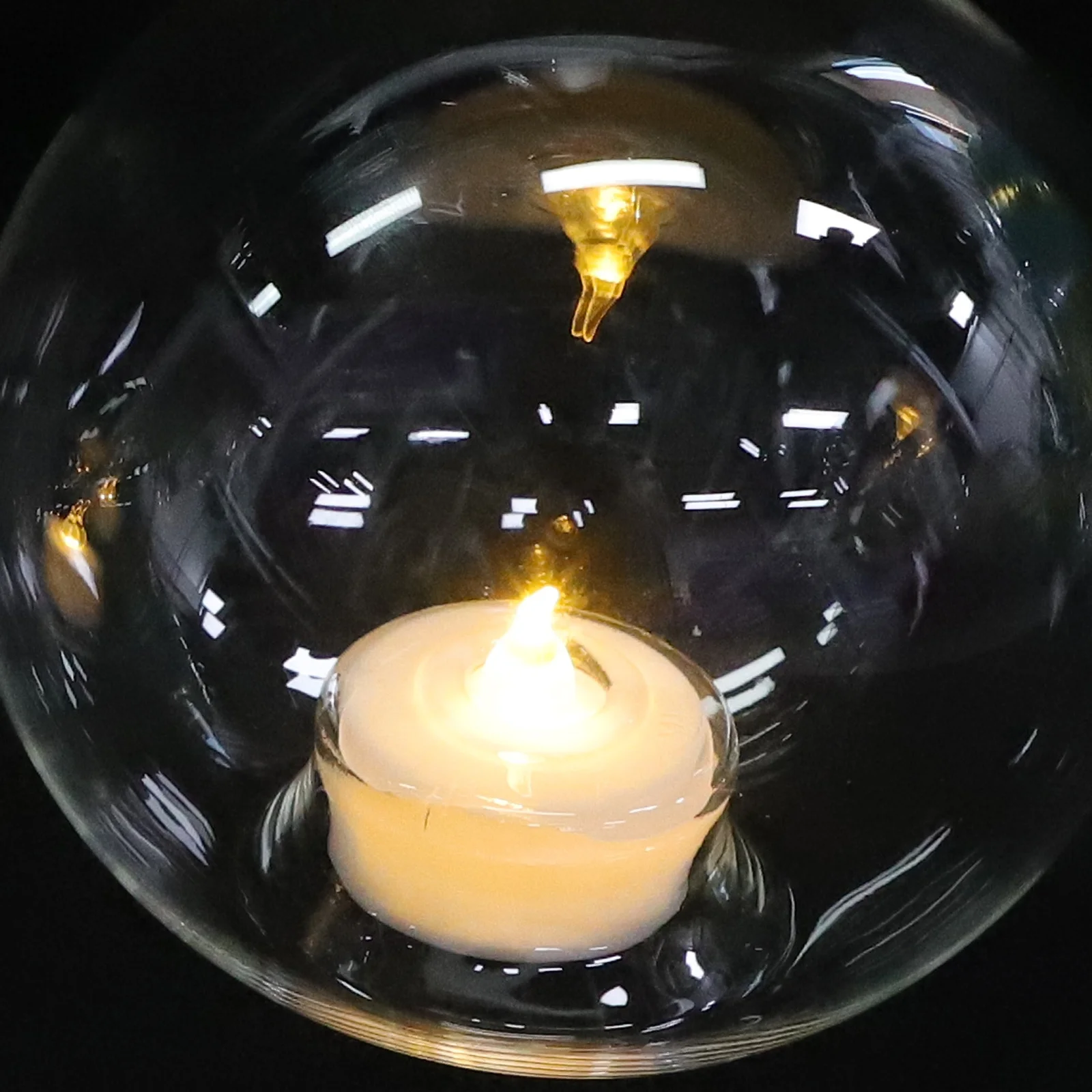 3 قطع من الشموع الإلكترونية التي تعمل على شكل كرة LED عديمة اللهب لقطعة مركزية لطاولة الحفلات الرومانسية #6