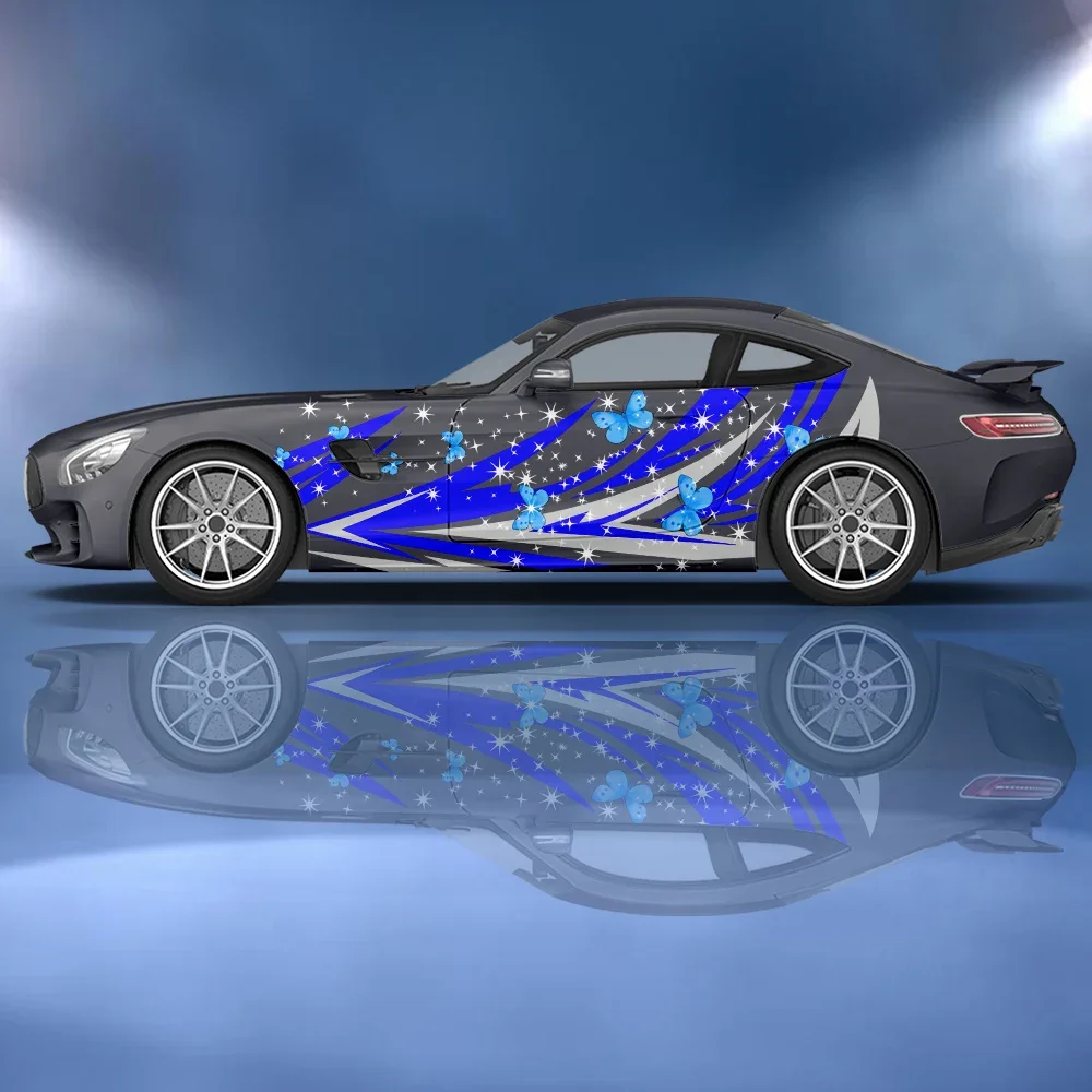 

Виниловые наклейки для автомобиля с бабочками и звездами, самоклеящаяся наклейка из ПВХ, подходит для грузовиков, внедорожников, украшения, автоаксессуары, подарок