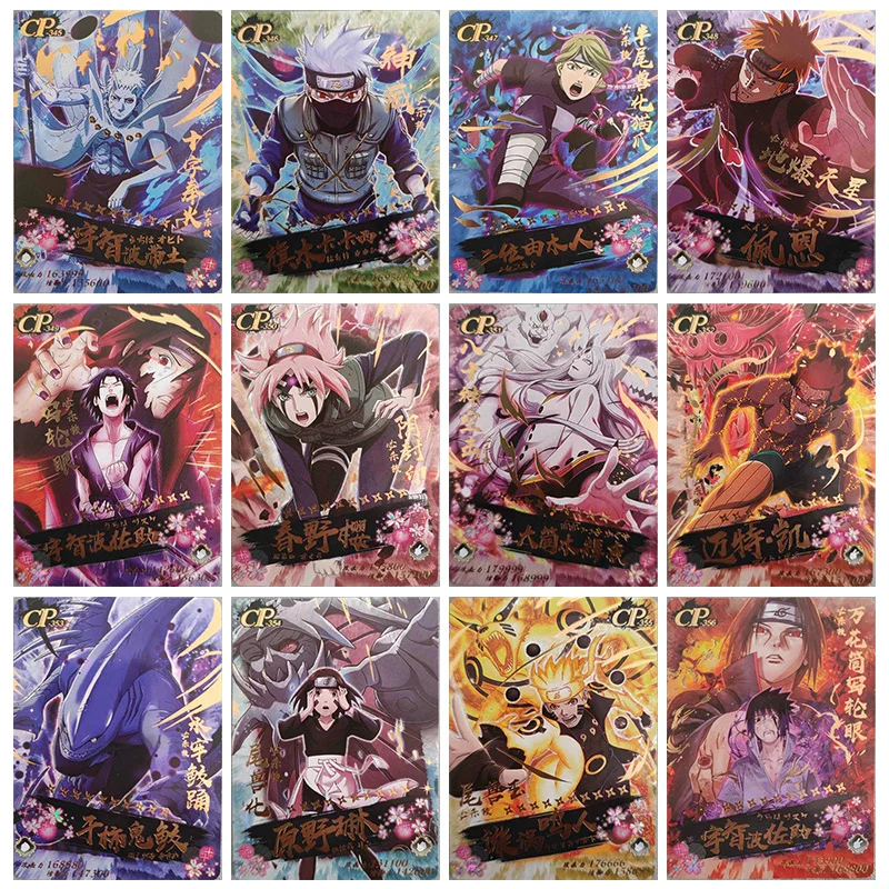 Anime NARUTO Rare CP Refraction Foil Uchiha Obito Hatake Kakashi Toys for boys Collectible Cards Christmas Birthday Present