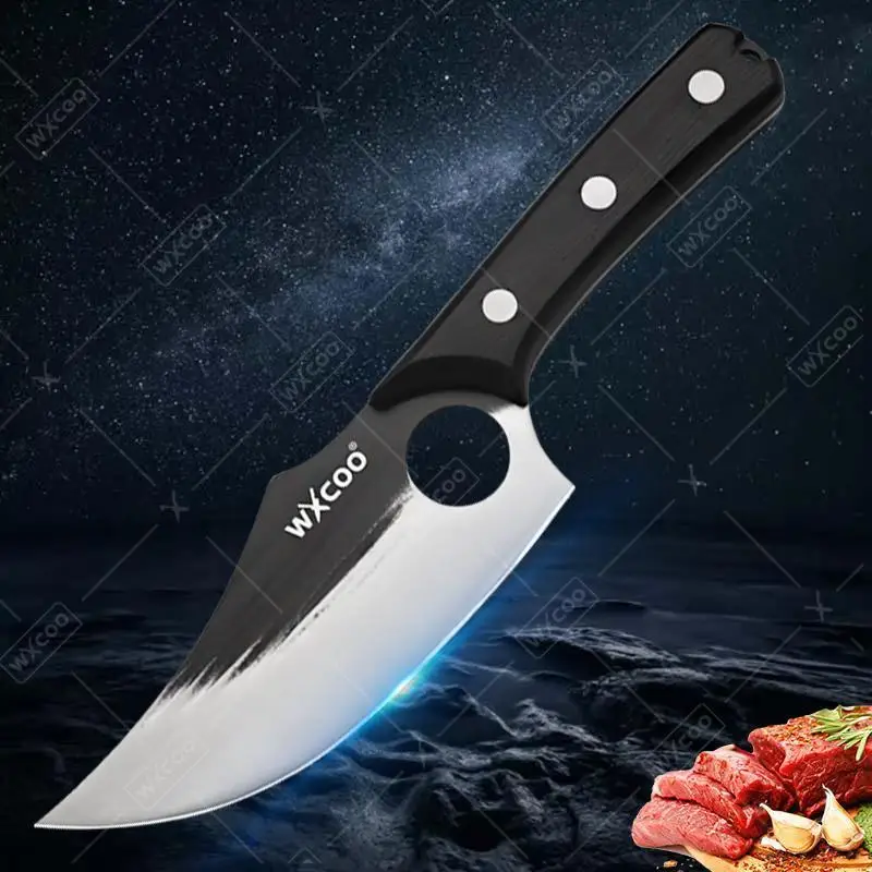 1 PC/3 PCS Stainless Steel Kitchen Utility Butcher Knife High Carbon Chef Multipurpose Cleaver Slicing Boning Camping Cooking