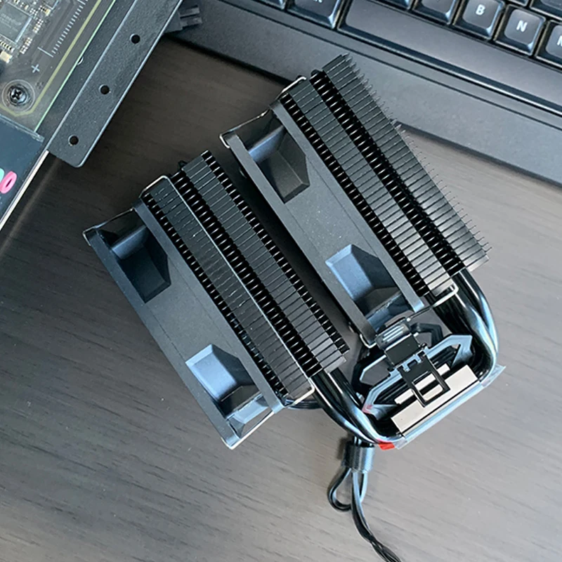 وحدة المعالجة المركزية مبرد الهواء 4PIN PWM 6 أنابيب الحرارة معالج الكمبيوتر المبرد ل LGA1700 1200 1150 1151 1155 1156 2011 X99 AMD AM4 AM5 Ventilador #4