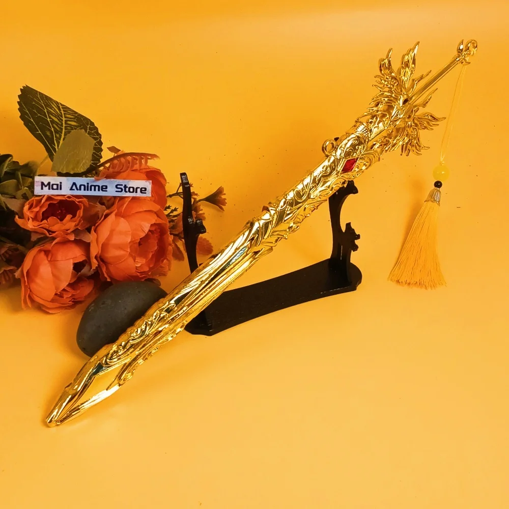 11.6 بوصة الروح لاند كاتانا الأصلي الساموراي صابر أنيمي تأثيري الدعامة الرمح معدن النينجا الحجم الحقيقي اليابانية كاتانا لعبة غير حادة هدية