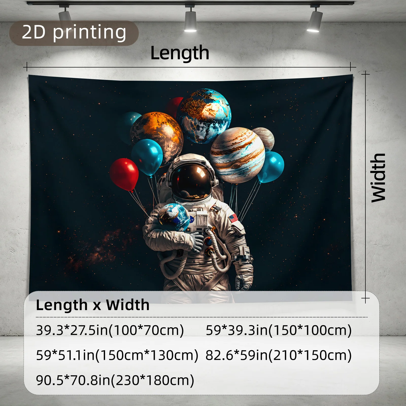 Cosmic Astronaut Space Planet Tapestry Wall Decor Galaxy Sci-Fi Universe Nebula Art Poster Living Room Bedroom Unique Print