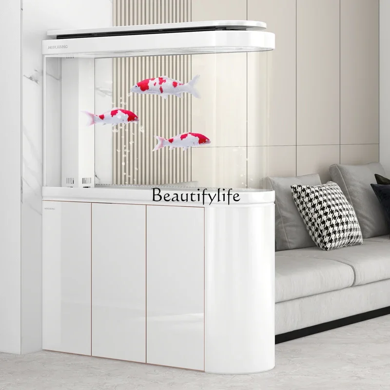 

Screen Fish Tank Aquarium Living Room Double-Sided Hallway Partition Large Change Water Ecological Fish Tank