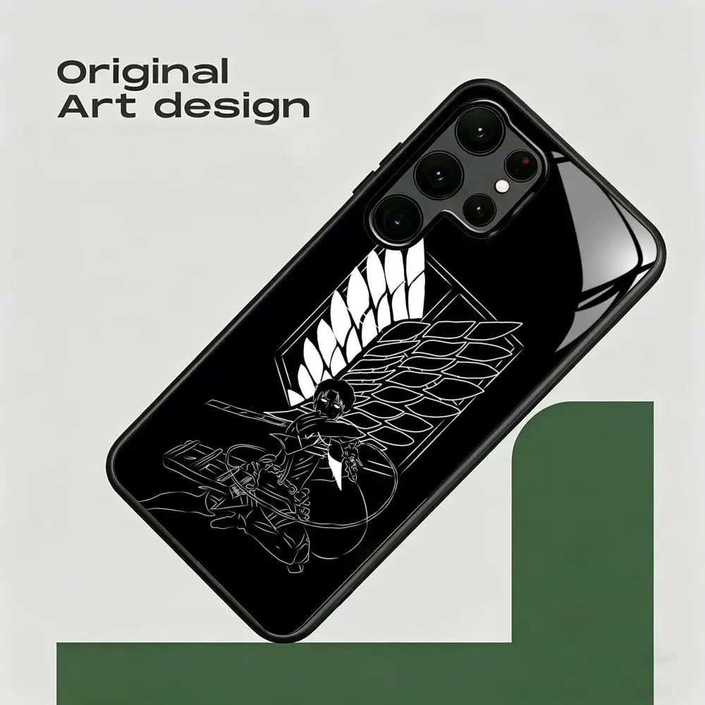 Hot Fashion A-Attack on Titan Phone Case For Samsung S26 S25 S24 S23 S22 S21 S20 Plus Ultra Note20 Glass Magnetic Case