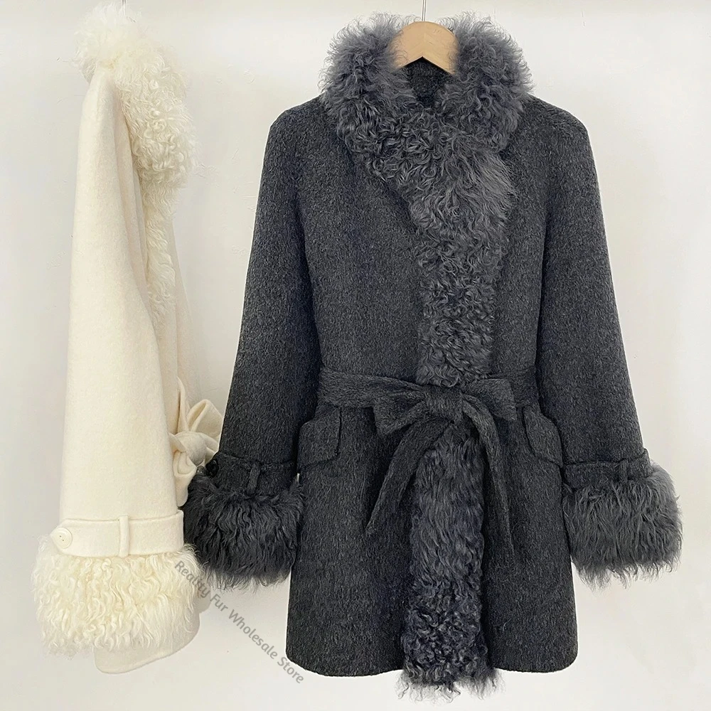 Women Classy Wool Long Overcoat Design Lady Fashion New Arrival Outerwear Outfit for Autumn Winter Cold Weather Daily Occasion