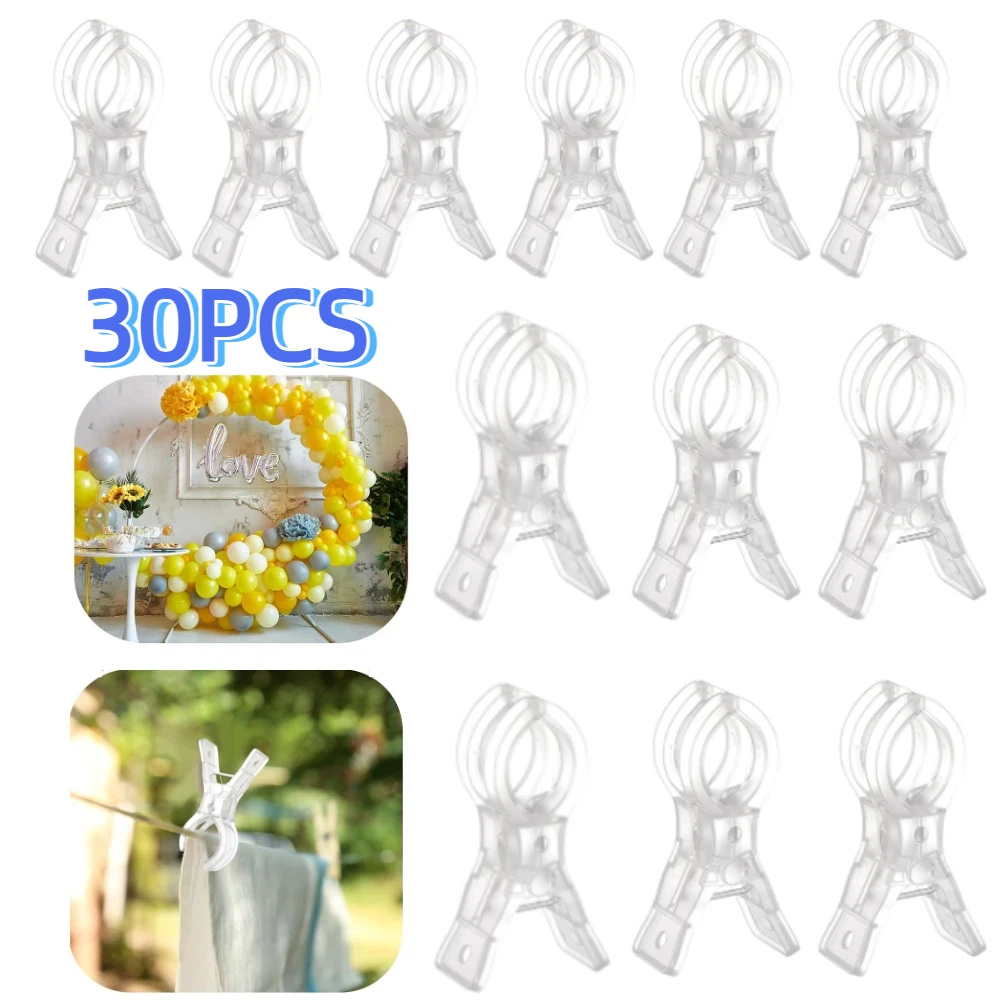 

30 шт., зажим для арки из воздушных шаров, прозрачный пластиковый фон, пружинный зажим для Хэллоуина, Рождества, Нового года, вечеринки, декор, реквизит для фотосъемки