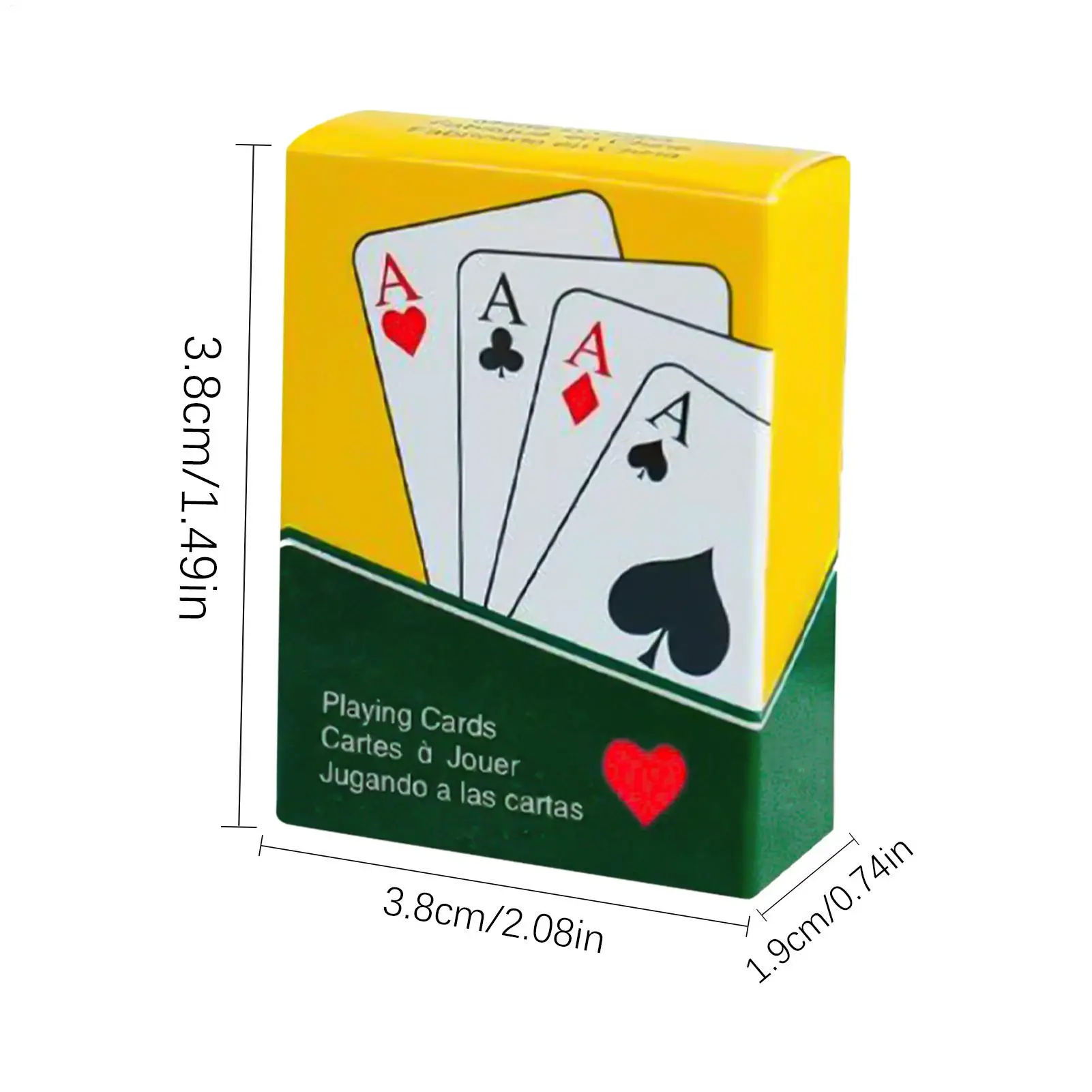 Mini Playing Cards Portable Travel Poker Card Tabletop Game for Kids Teens Adults Magicians Players Collectors Travelers