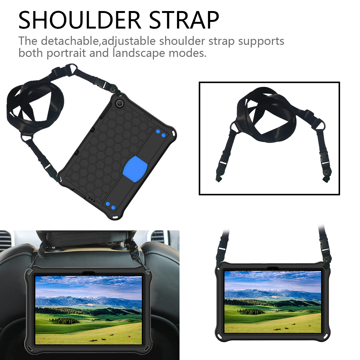 

Non-toxic Kids Safe Shockproof Honeycomb Stand Cover Case For Huawei MediaPad SE 2022 10.1" MatePad T10S 10.1“ T10 9.7"Tablet